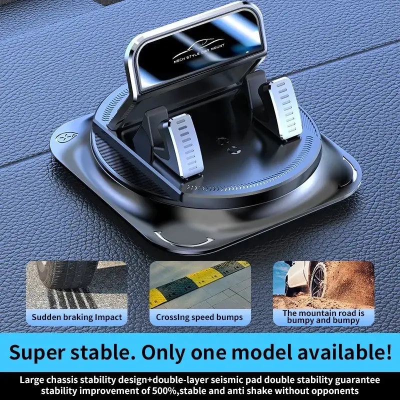360° Car Phone Holder - Dashboard Suction Mount for iPhone & Android